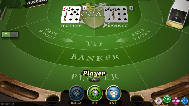 Бонусная игра Baccarat Pro Series Table Game 1