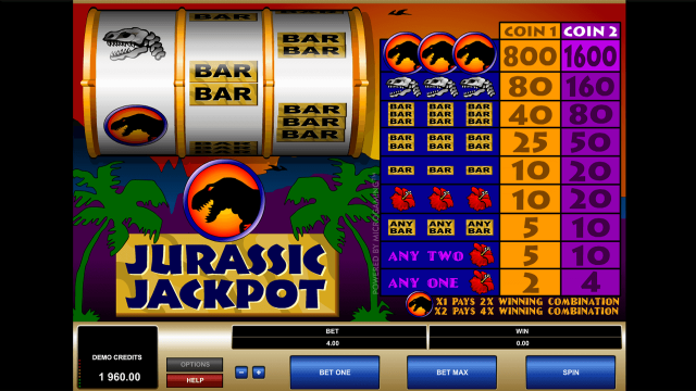 Характеристики слота Jurassic Jackpot 8