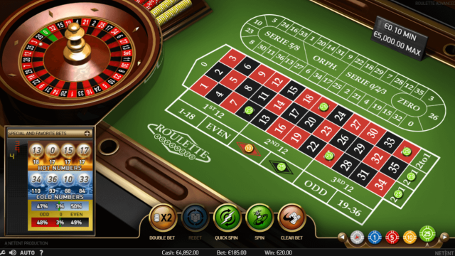 Игровой интерфейс Roulette Advanced 4