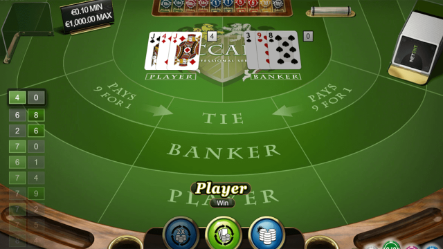 Игровой интерфейс Baccarat Pro Series Table Game 9